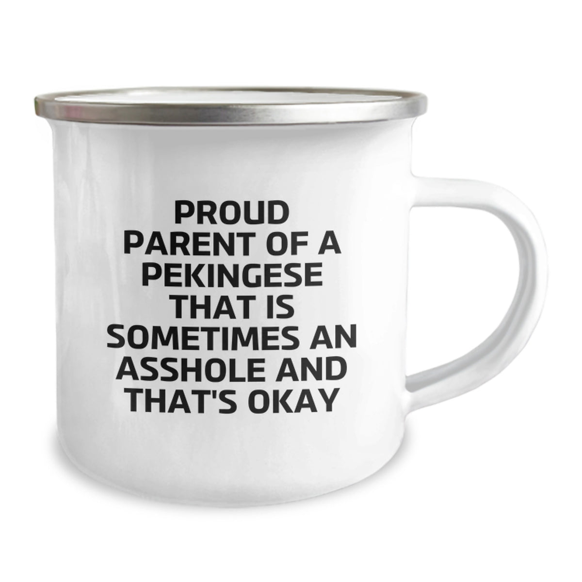 Christmas Gift Humorous Pekingese Present for Her - Sometimes An Asshole - Image 2