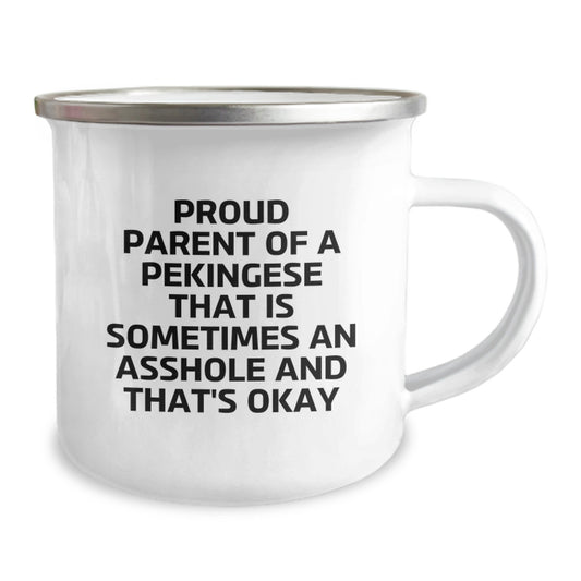Christmas Gift Humorous Pekingese Present for Her - Sometimes An Asshole - Image 2