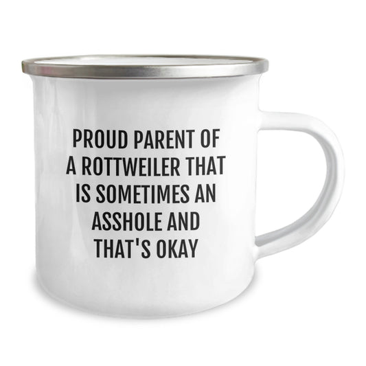 Funny Rottweiler Dog Gifts for Proud Parents, Camping Mugs for Graduation - Gifts from Friends, Family, and Coworkers - Image 2