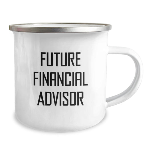 Funny Financial Advisor Gifts for Friends, Birthday Unique Gifts from Men, Inspirational Camping Mug for Financial Advisors with 'Future Financial Advisor' Quote - Image 2