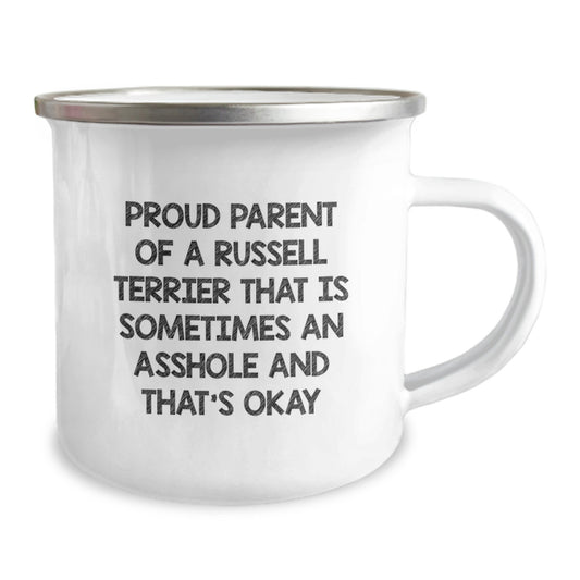 Funny Russell Terrier Dog Lover Camping Mug Gifts from Friends and Family - Proud Parent Humor, Father's Day Unique Gifts - Image 2