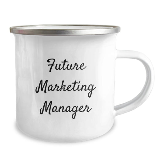 Funny Marketing Manager Gifts for Birthday, Unique Camping Mug Quote from Future Marketing Manager, Gifts from Friends for Marketing Manager - Image 2