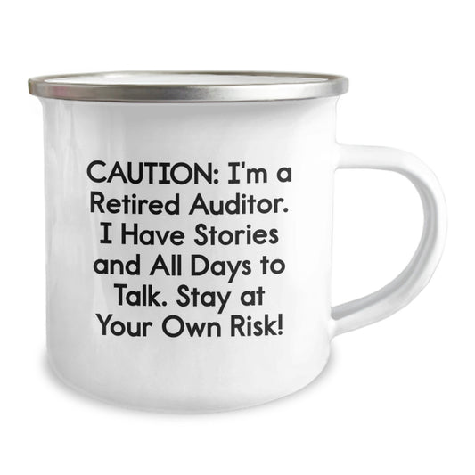 Funny Auditor Birthday Unique Gifts from Friends - Stay At Your Own Risk! Auditor Camping Mug for Men, Women, Coworkers, Family - Image 2