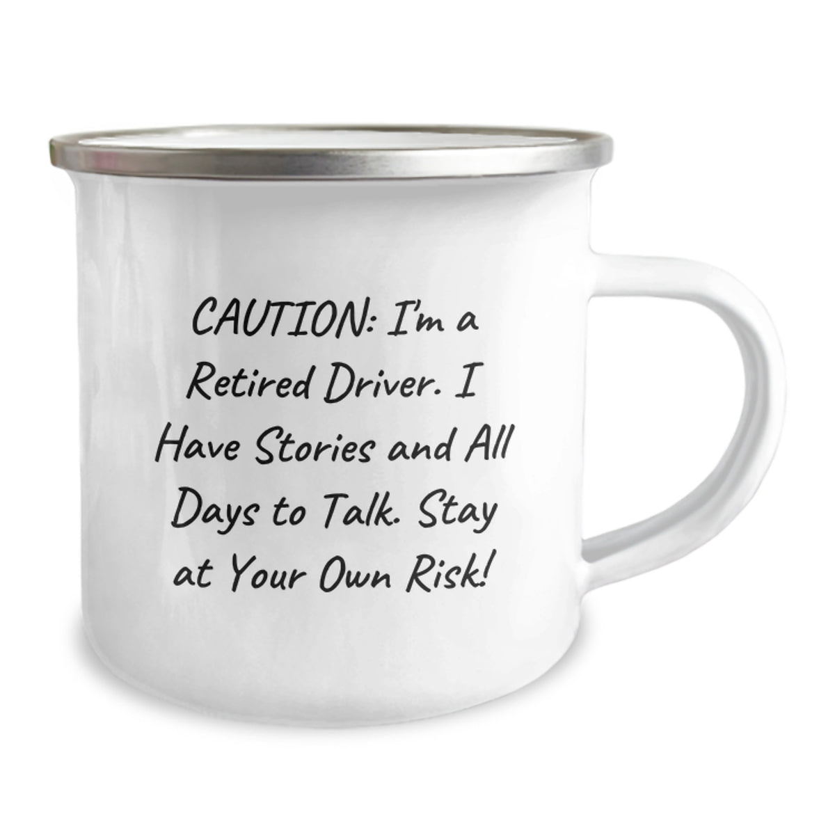 Funny Driver Gifts for Men - Camping Mug, 'I'm A Retired Driver, I Have Stories And All Days To Talk', Birthday Unique Gifts from Friends - Image 2