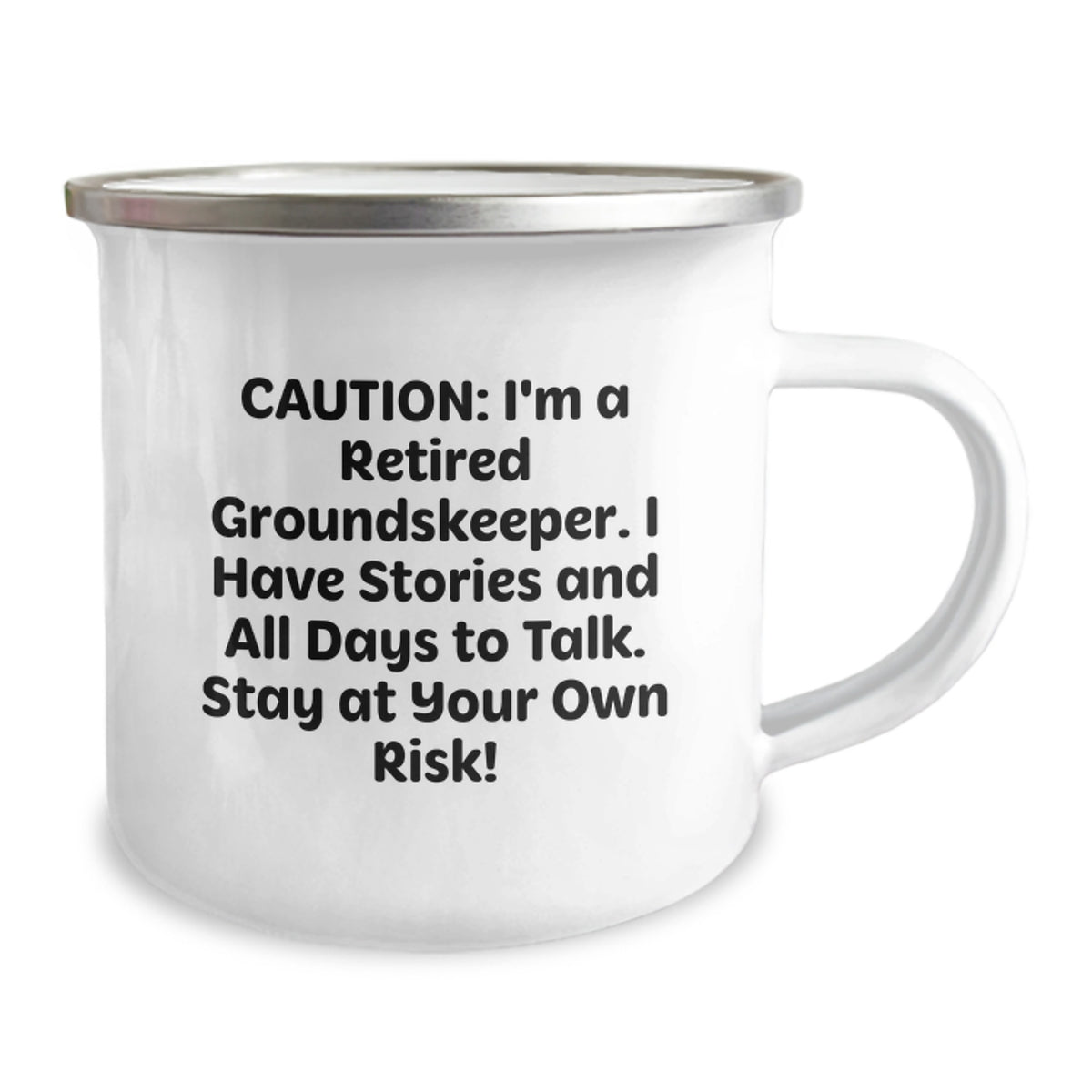 Funny groundskeeper Gifts from Men - Birthday Unique Gifts for groundskeeper, Camping Mug, Caution I'm A Retired groundskeeper, I Have Stories And All Days To Talk, Stay At Your Own Risk - Image 2