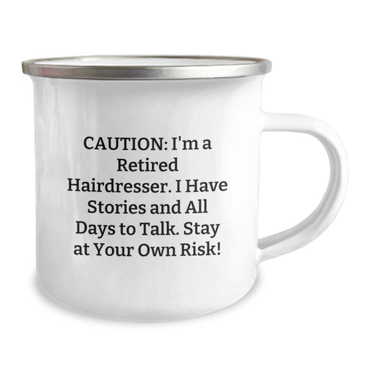 Funny Hairdresser Gifts from Friends, Birthday Unique Gifts for Hairdresser, Camping Mug - Image 2