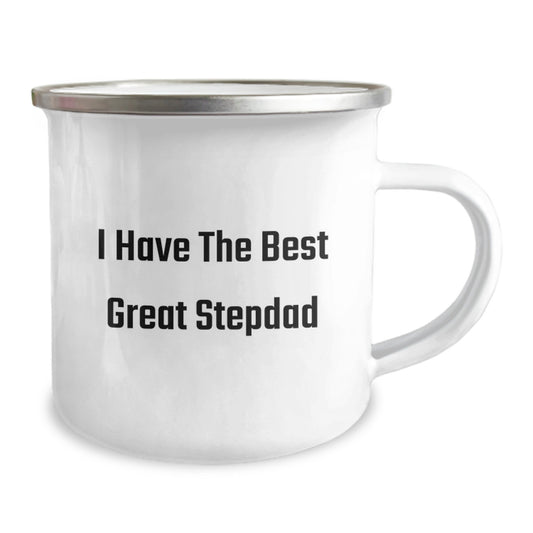 Funny Stepdad Gifts from Men, Great Stepdad Camping Mug I Have The Best, Perfect Graduation Unique Gifts for Stepdads - Image 2