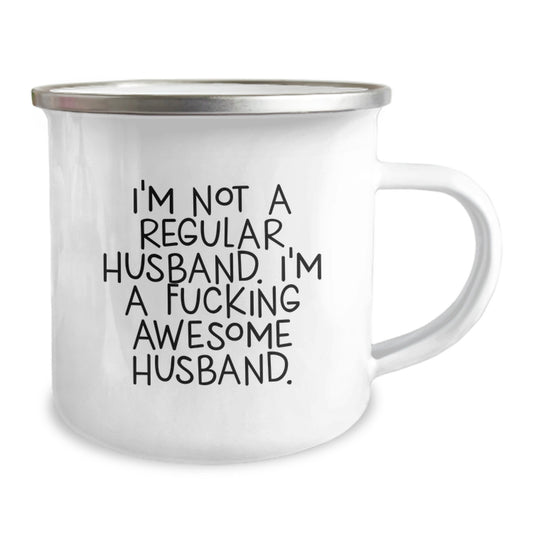Funny Husband Gifts from Men for Husband - I'm Not A Regular Husband Camping Mug - Unique Graduation Gifts for Men - Image 2