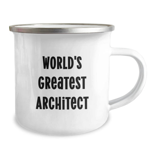Architect Gift for Him - World's Greatest Architect Keepsake Camping Mug - Image 2