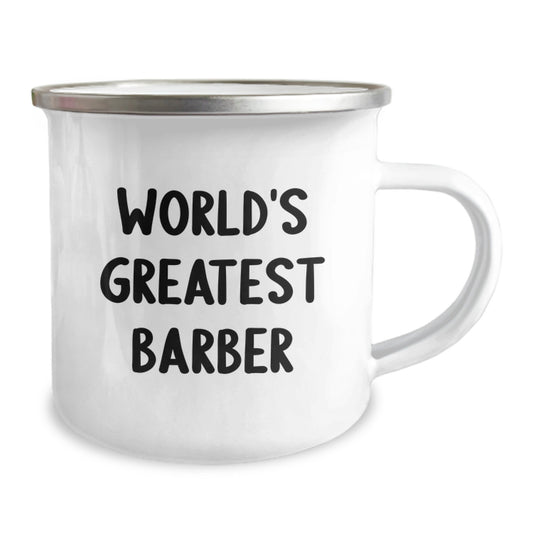 Funny World's Greatest Barber Gifts for Men - Camping Mug for Father's Day from Family - Image 2