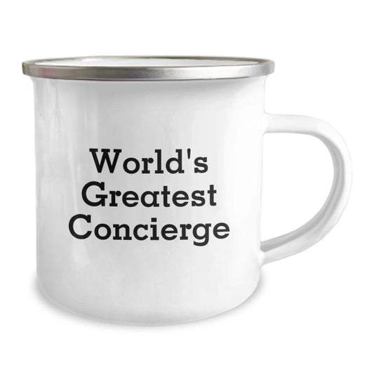 World's Greatest Concierge Funny Camping Mug, Unique Gifts for Concierge, Men, or Women, Camping Enthusiast, Graduation, Funny Gift - Image 2