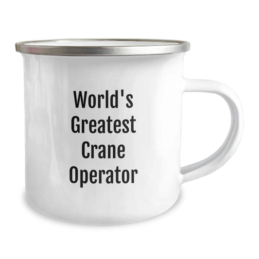 Funny Crane Operator Gifts from Men, World's Greatest Crane Operator Camping Mug for Dad, Unique Father's Day Unique Gifts for Him - Image 2