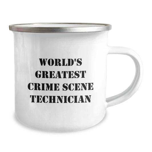 Funny Gift World's Greatest Crime Scene Technician Camping Mug - Image 2
