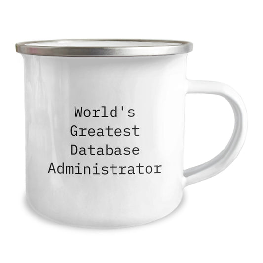 Funny World's Greatest Database Administrator Gift for Graduation Unique Camping Mug - Image 2