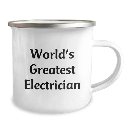 Funny Electrician Gifts from Men to the World's Greatest Electrician, Unique Graduation Unique Gifts for Men, Funny Camping Mug for Electrician - Image 2