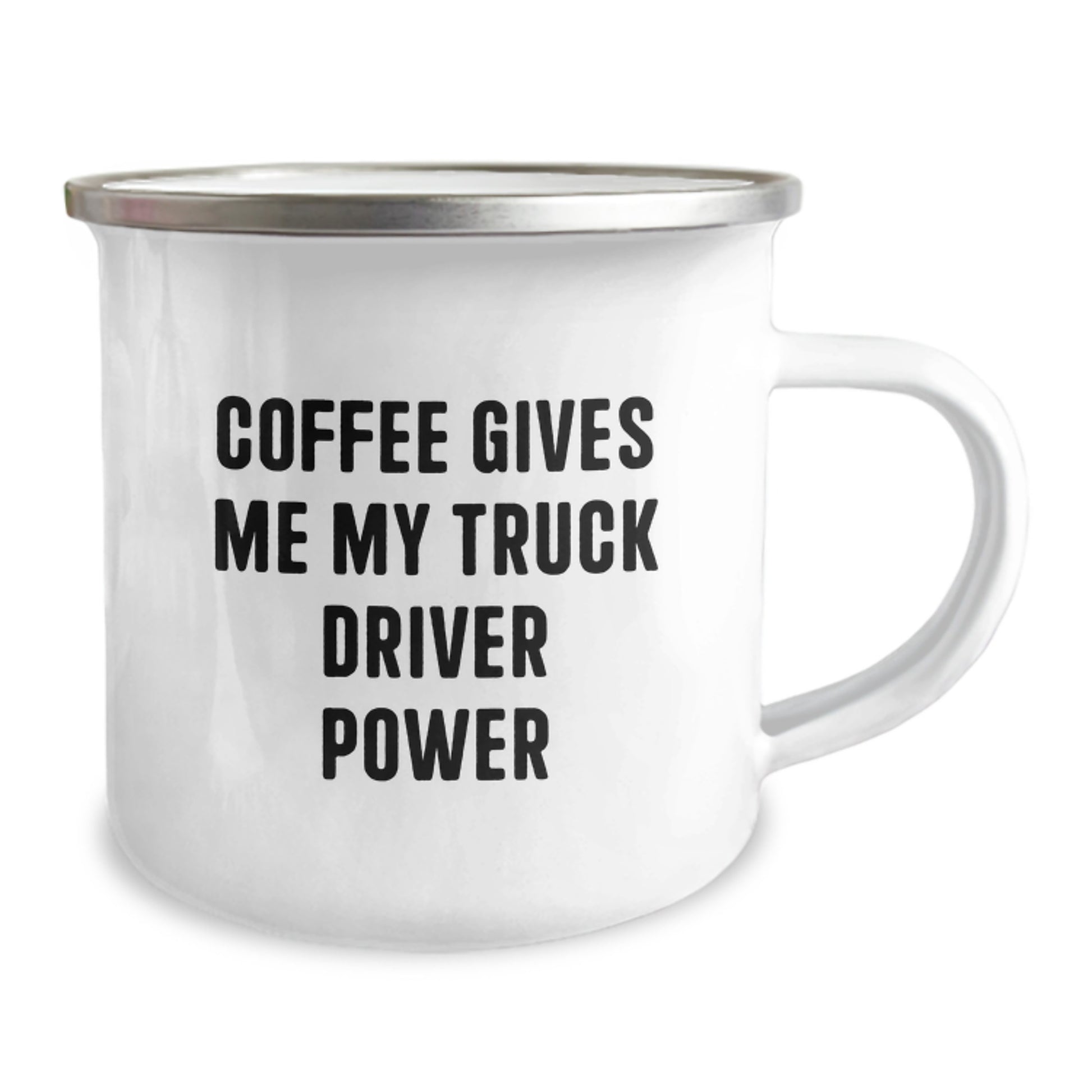 Funny Truck Driver Gifts for Men, Coffee Lovers Graduation Unique Gifts from Family, Friends, Coworkers, 'Coffee Gives Me My Truck Driver Power' Camping Mug - Image 2
