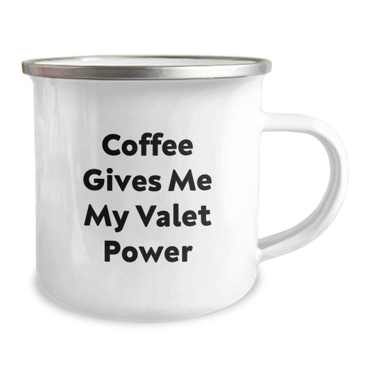 Funny Valet Gifts from Friends for Valet - Coffee Gives Me My Valet Power Camping Mug for Graduation - Image 2