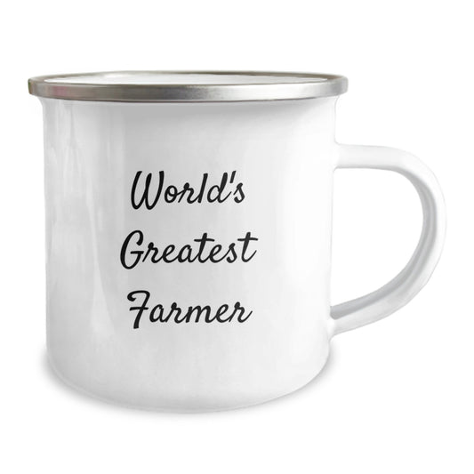 Birthday Gift Present for Her World's Greatest Farmer Camping Mug - Image 2