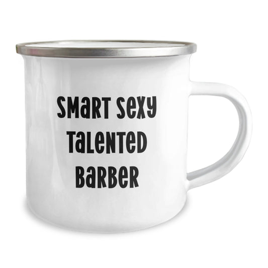 Funny 'Smart Sexy Talented' Barber Graduation Gifts for Men from Friends, Unique Camping Mug for Barber - Image 2