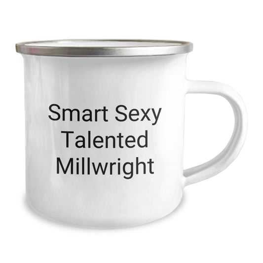Funny Millwright Gifts for Men - Birthday Unique Gifts from Friends - Smart Sexy Talented Millwright Camping Mug - Image 2