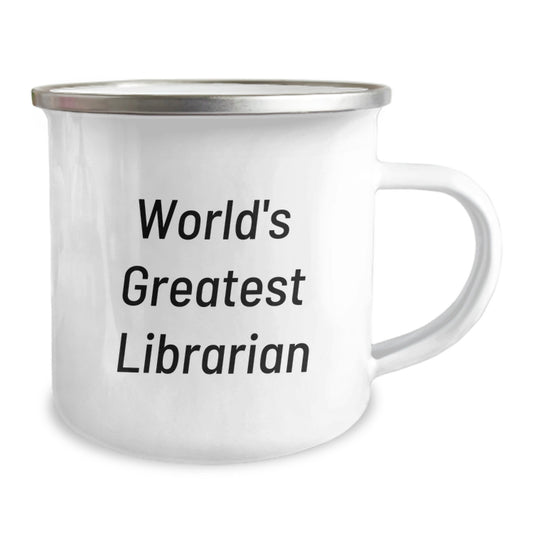 Funny Librarian Gifts for Librarian Friends Graduation Unique Gifts, Gifts from Coworkers Men Women Family, World's Greatest Librarian Camping Mug - Image 2