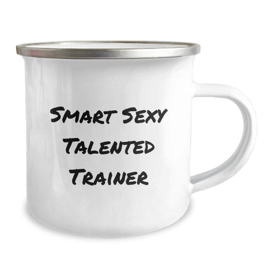Smart Sexy Talented Trainer Gifts for Graduation Unique Camping Mugs from Men, Funny Quote 'I'm a Trainer' - Image 2