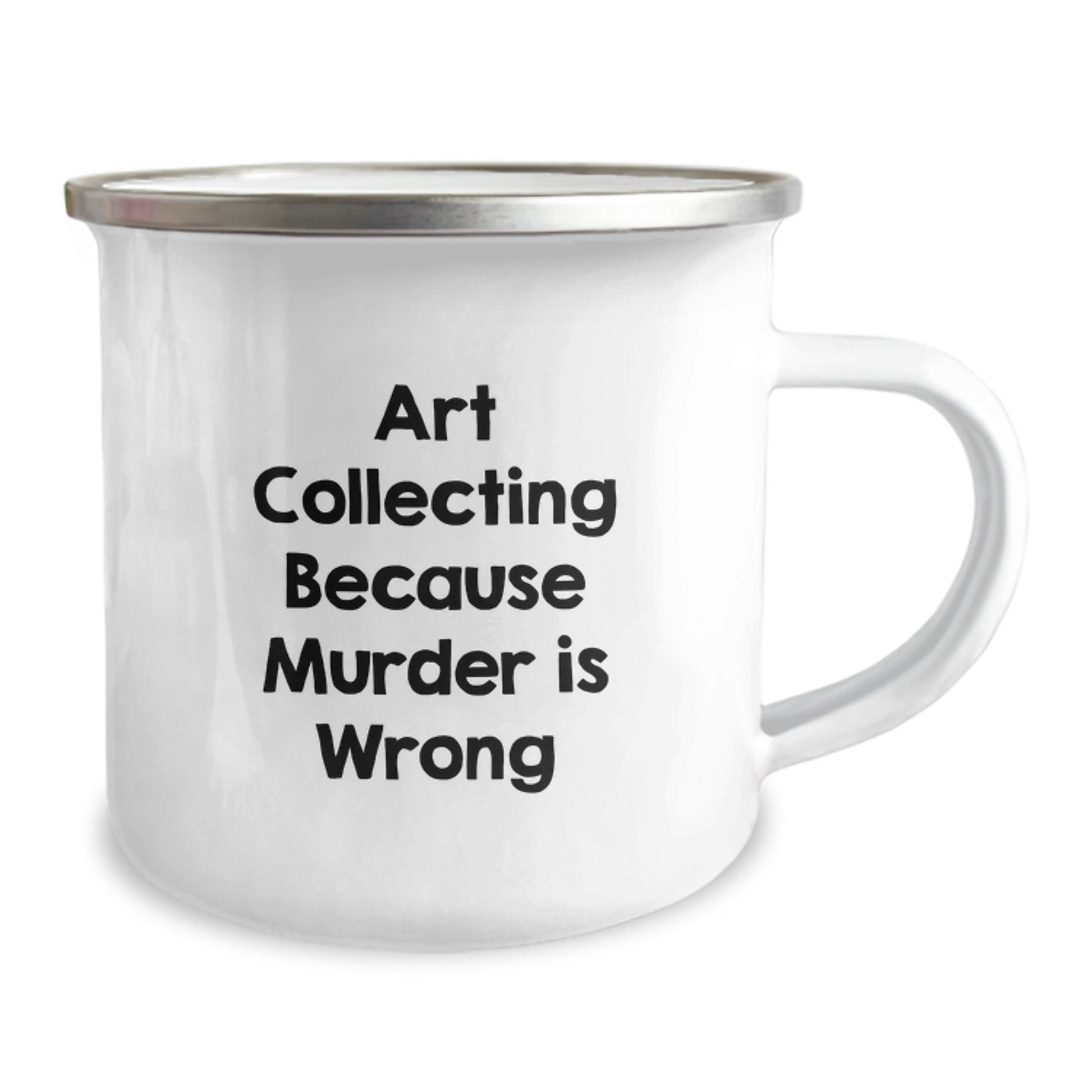 Funny Art Collecting Camping Mug Gifts from Friends for Art Collecting Lovers, Art Collecting Because Murder Is Wrong Valentine's Unique Gifts - Image 2