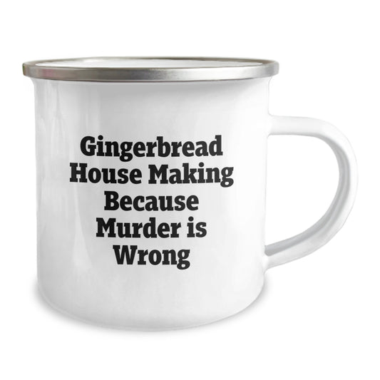 Gingerbread House Making Funny Camping Mug Gifts from Parents to Graduating Daughter, Perfect for Gingerbread House Lovers, Unique Graduation Unique Gifts - Image 2