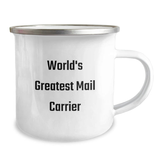 Funny Mail Carrier Gifts from Friends - World's Greatest Mail Carrier Camping Mug for Graduation Unique Gifts - Image 2