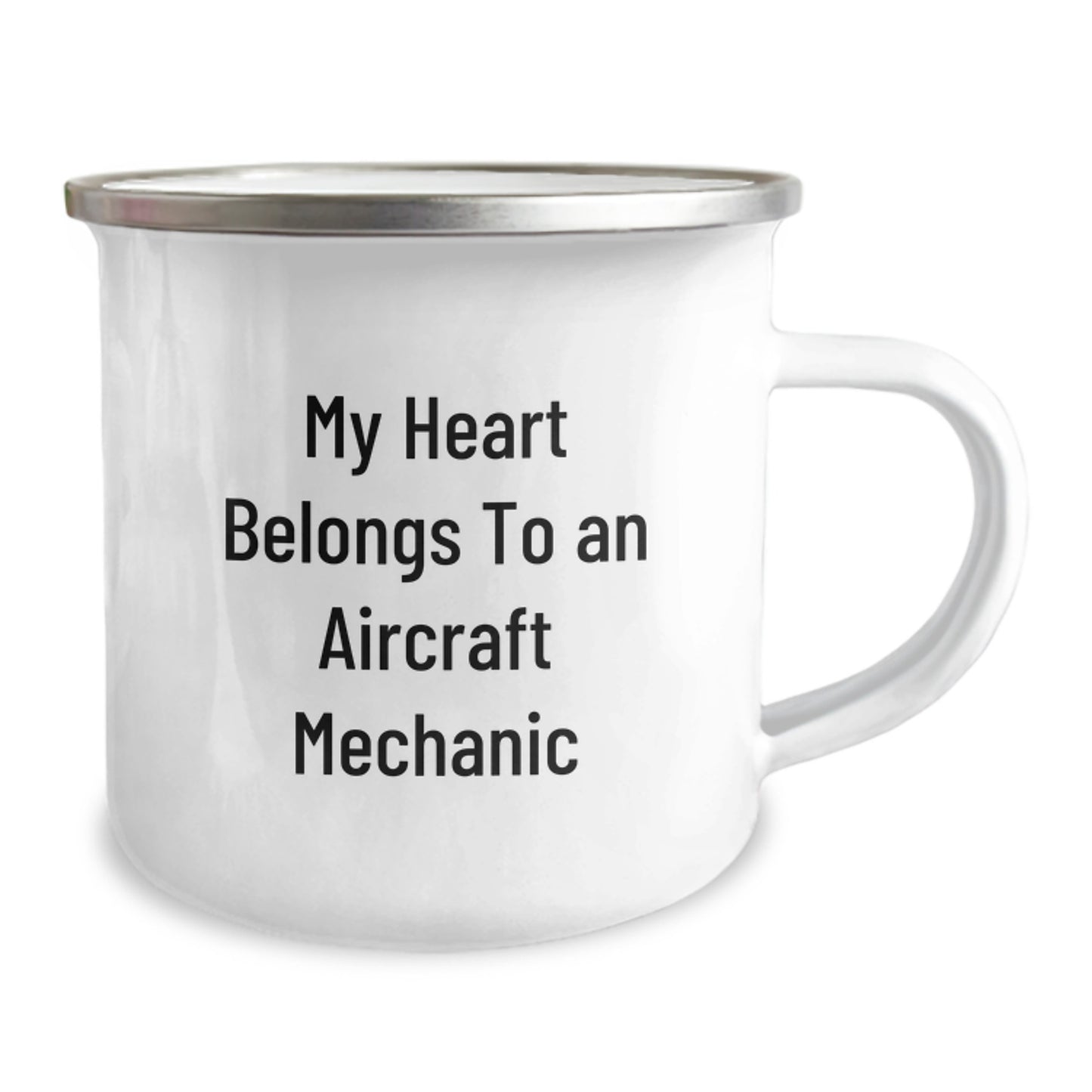 Funny Gifts from Friends for Aircraft Mechanic Lover, My Heart Belongs To An Aircraft Mechanic, Unique Valentine's Gifts for Men - Image 2