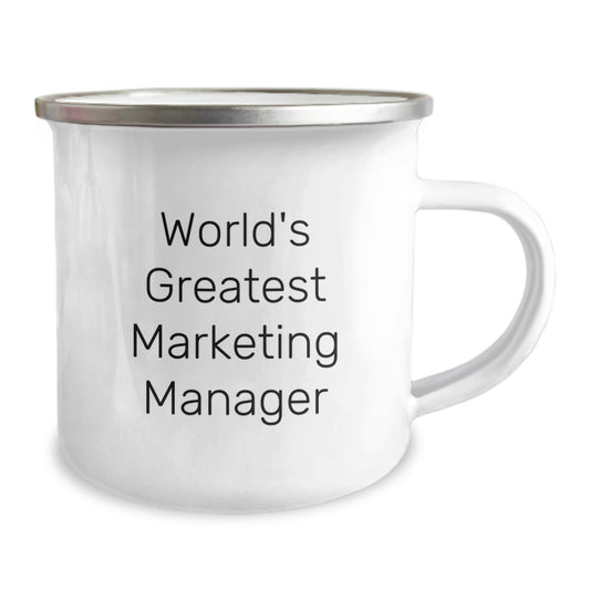 Funny Marketing Manager Gifts for Men, Unique Graduation Unique Gifts from Friends, World's Greatest Marketing Manager Camping Mug - Image 2
