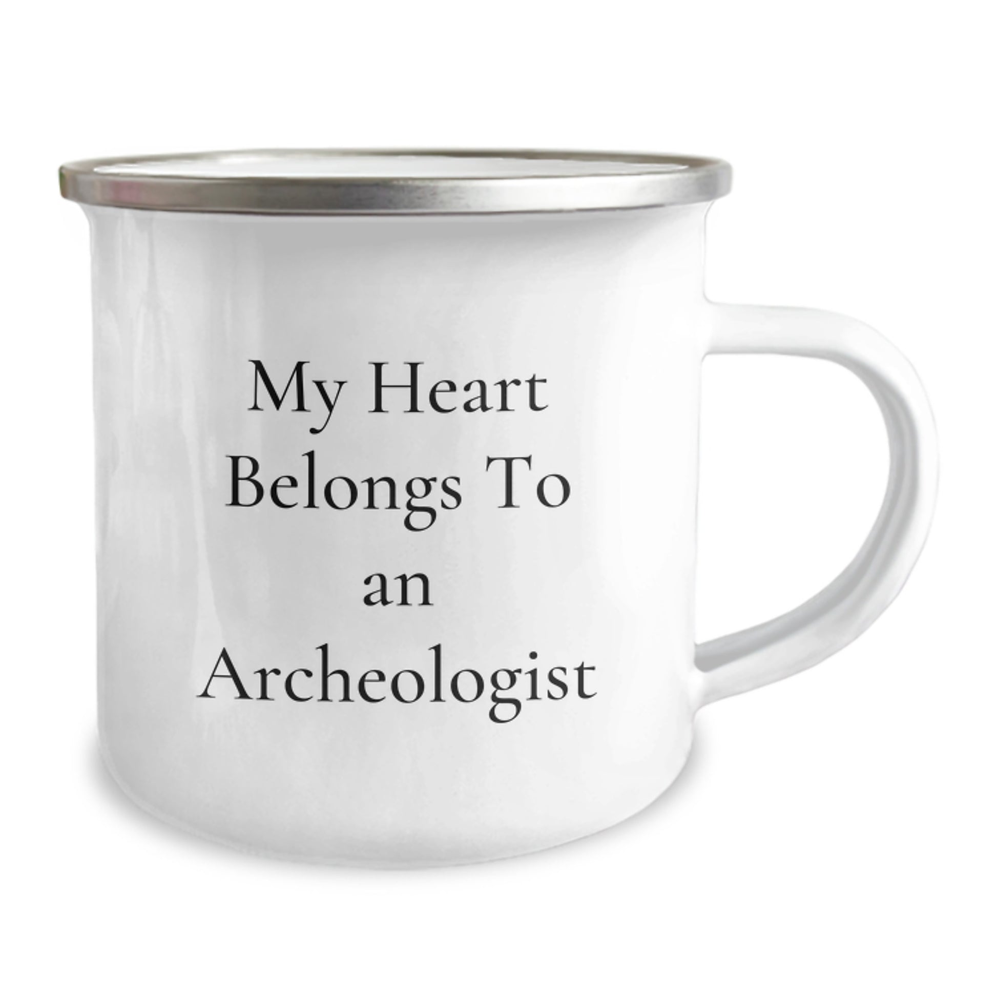 Funny Archeologist Gifts from Friends to Archeologist Men, Unique Valentine's Gifts for Him, Camping Mug with My Heart Belongs To An Archeologist - Image 2