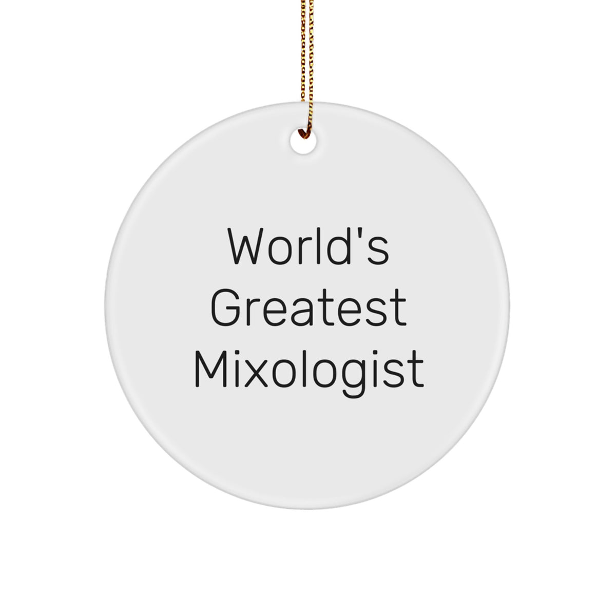Christmas Gift World's Greatest Mixologist Ornament Present for Her - Image 1