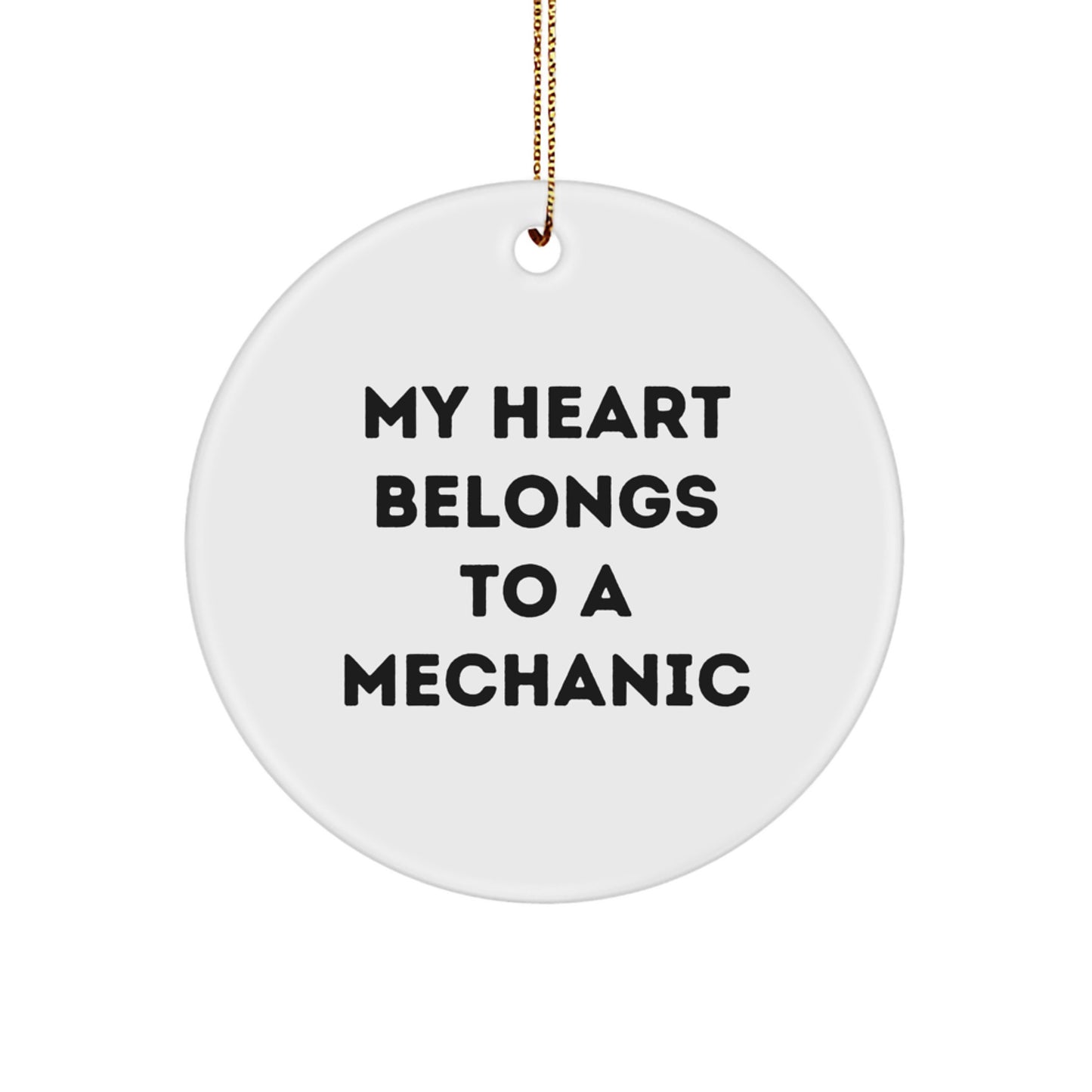 Funny Circle Ornament for Mechanic Friends Gifts from Family, Handmade Mechanic Circle Ornament for Men, Unique Mechanic Christmas Unique Gifts - Image 1