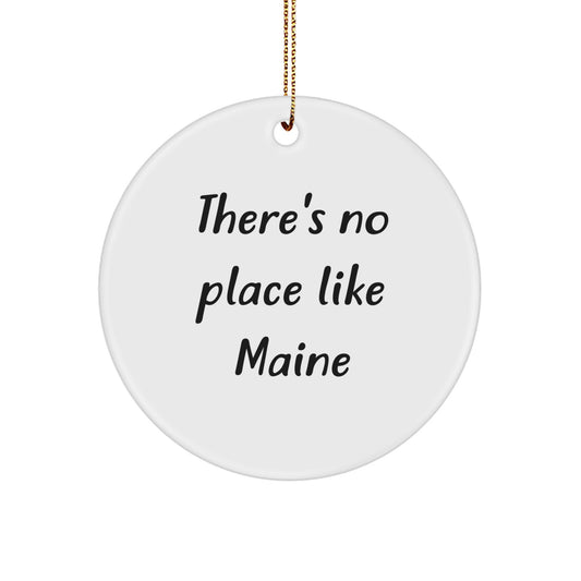 Funny Maine Circle Ornament Gifts from Friends and Family for Maine Lovers on Christmas Unique - Image 1