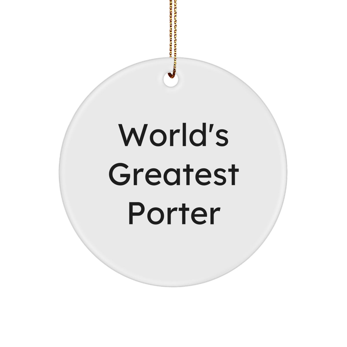 Porter Christmas Ornament Keepsake for Him Holiday Tree Gift - Image 1
