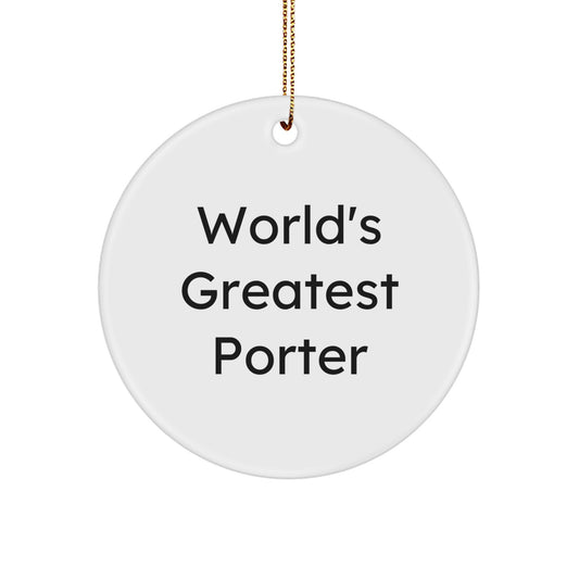 Porter Christmas Ornament Keepsake for Him Holiday Tree Gift - Image 1