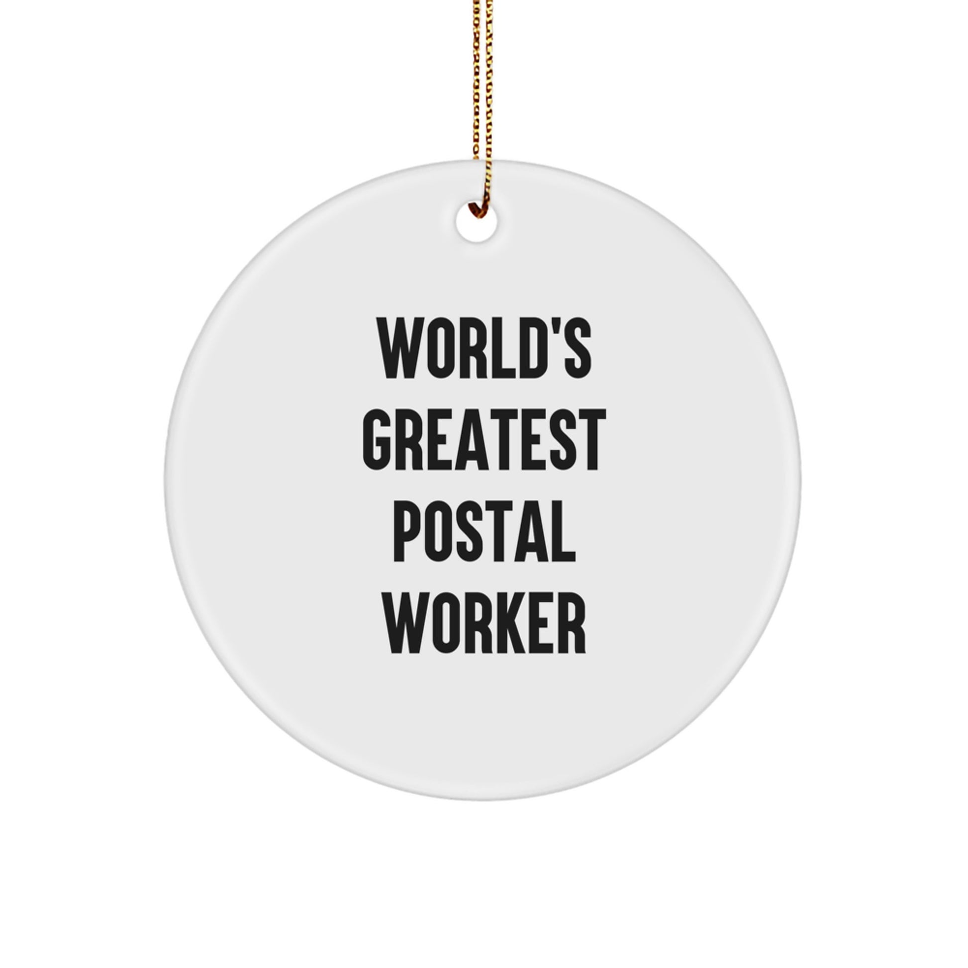 Postal Worker Keepsake Christmas Ornament for Him Gift World's Greatest - Image 1