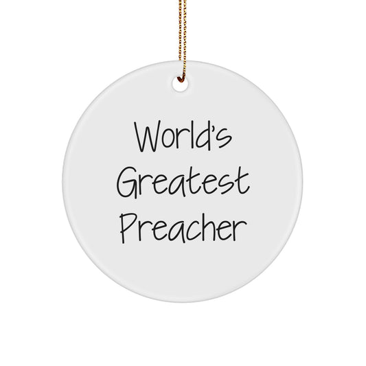Funny Preacher Gifts from Men to Preacher Friends and Family - World's Greatest Preacher Christmas Unique Gifts - Image 1