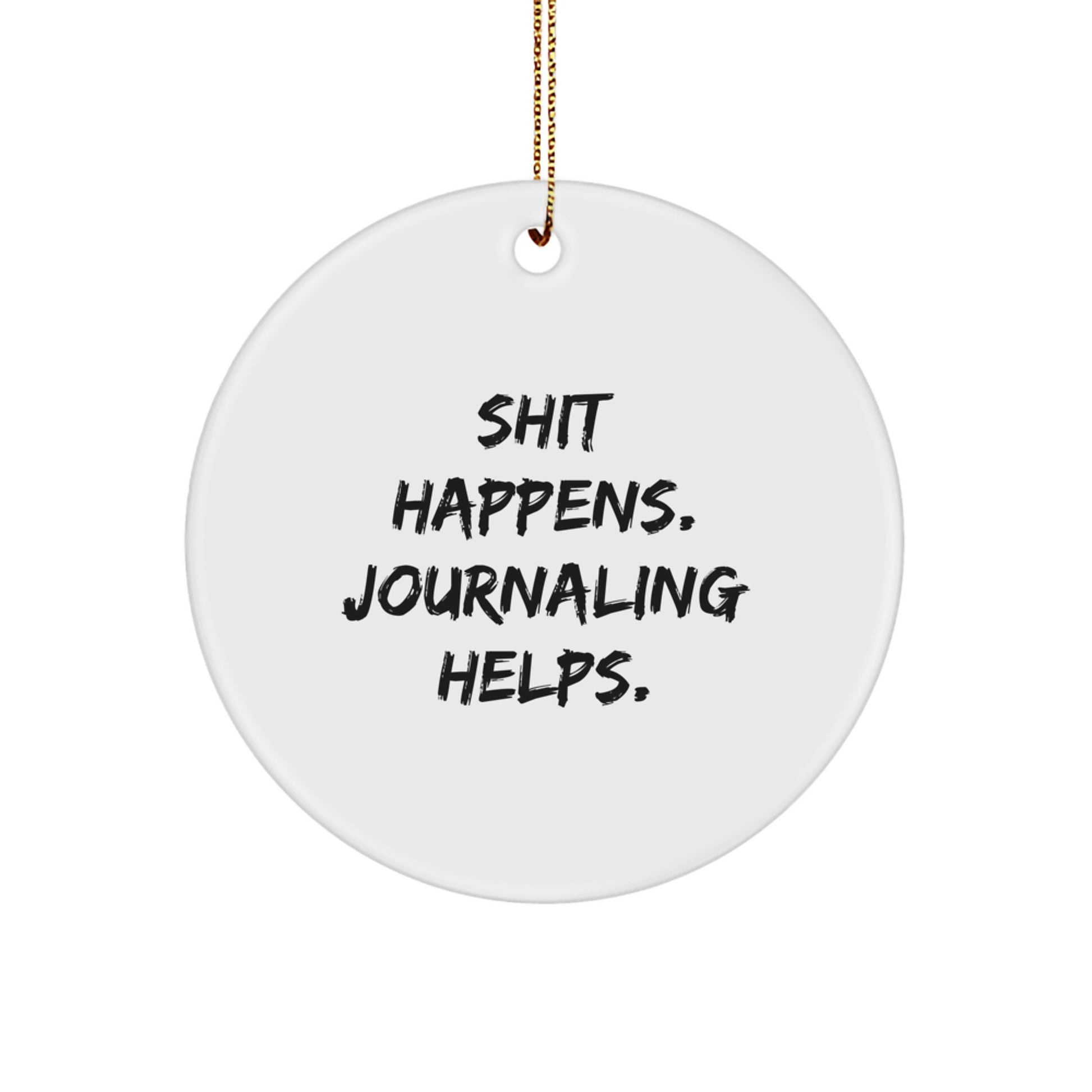 Funny Journaling Circle Ornament Gifts for Journaling Lovers, Friends, Family from Men, Women at Christmas Unique Gifts - Image 1