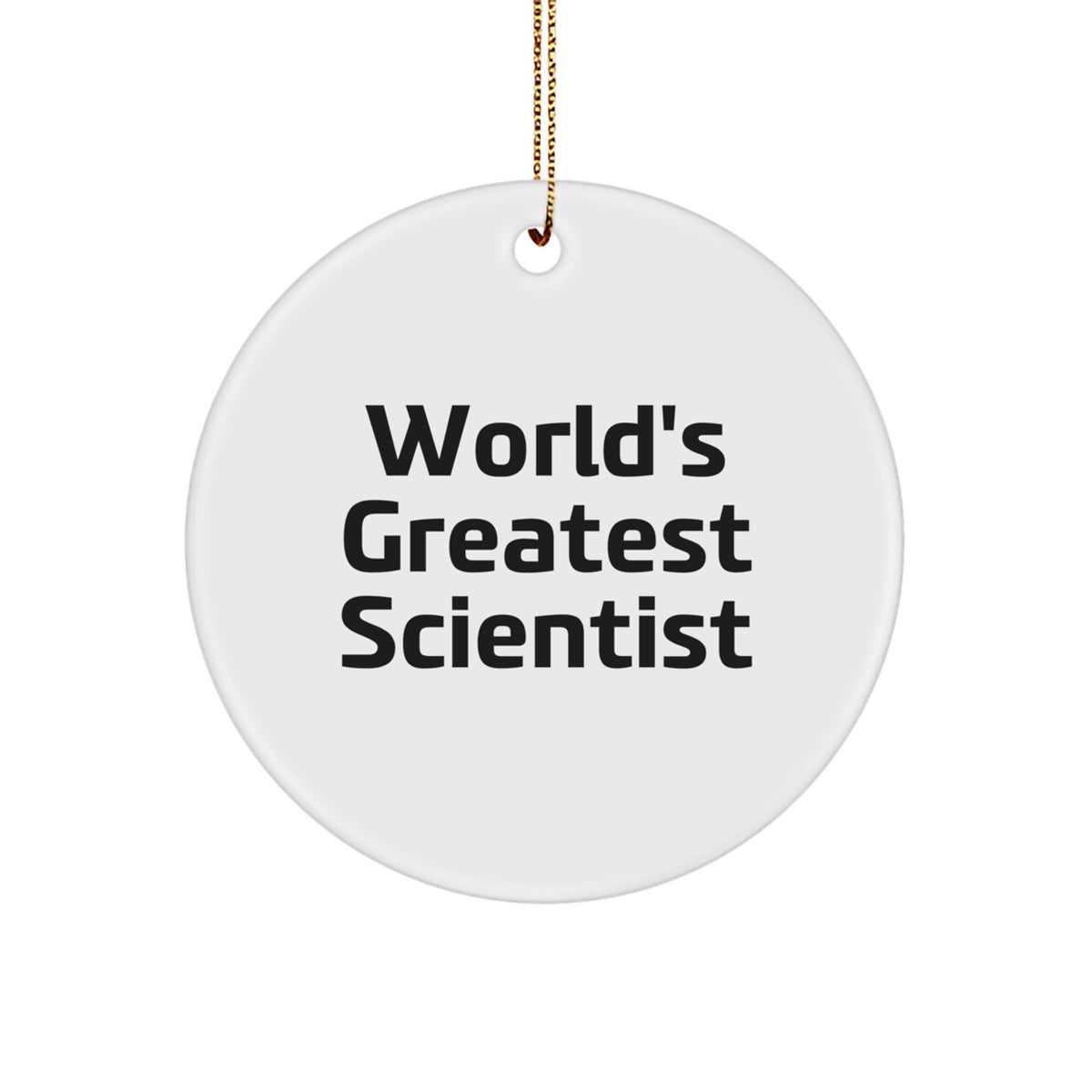 Scientist Christmas Ornament Gift for Him - World's Greatest Keepsake - Image 1