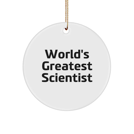 Scientist Christmas Ornament Gift for Him - World's Greatest Keepsake - Image 1