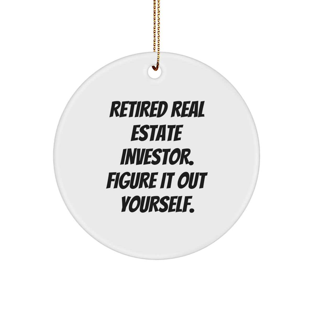 Real Estate Investor Circle Christmas Ornament Gift for Family Funny - Image 1