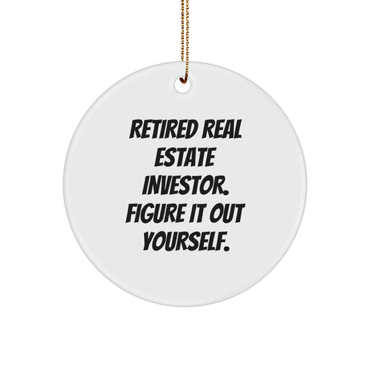 Real Estate Investor Circle Christmas Ornament Gift for Family Funny - Image 1