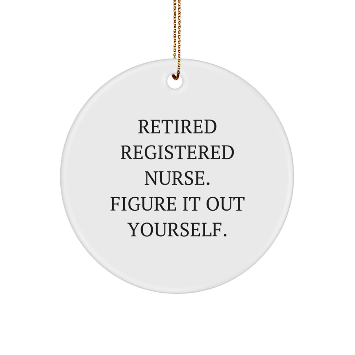 For Him Retired Registered Nurse Christmas Ornament Keepsake Gift - Image 1