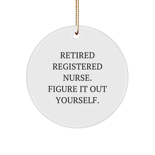 For Him Retired Registered Nurse Christmas Ornament Keepsake Gift - Image 1