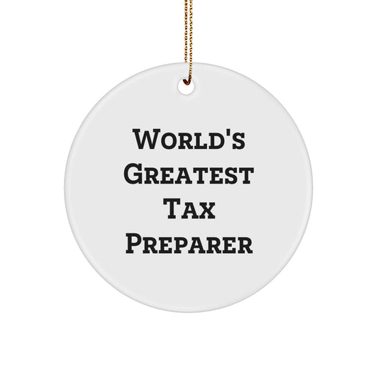 Tax Preparer Keepsake Christmas Ornament for Him Bright Holiday Gift - Image 1