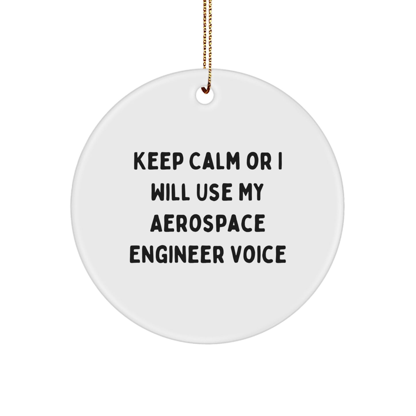 Aerospace Engineer Keepsake Christmas Ornament for Him Gift with Quote - Image 1