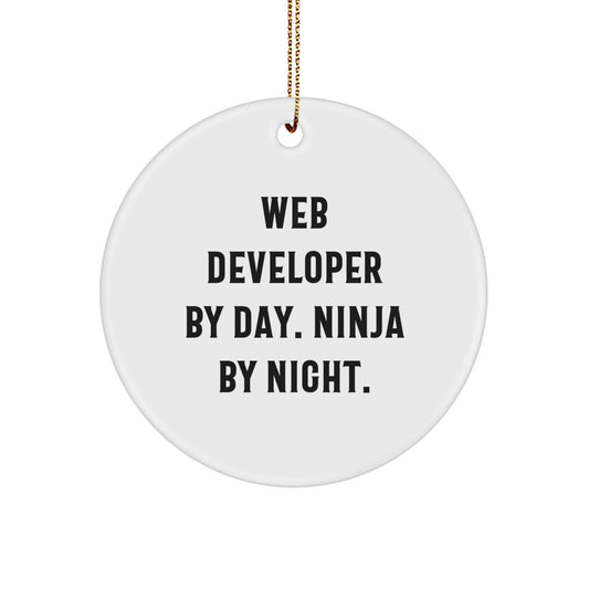 Funny Web Developer Circle Ornament - Gifts from Friends for Web Developer Men - Image 1