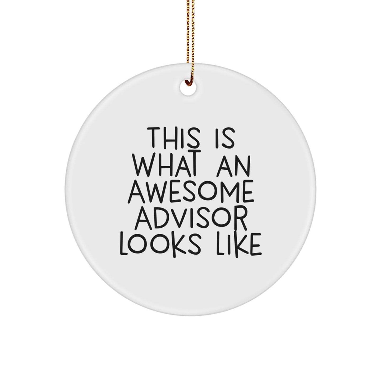 Funny Advisor Gifts for Christmas - This Is What An Awesome Advisor Looks Like Circle Ornament from Gifts for Men or Women Friends Family - Image 1